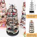 17Dec 6 Tier Rotating Jewelry Organizer Stand, 230 Holes Earring Holder Organizer for Women Girls, Spinning Earring Tree with Ring Holder, Wide Base for Bracelets Watches Lipstick