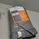 JUIN Magnetic Screen Door Curtains: Fit 32 x 80 Inches Door Size - Thermal Insulation Doors Curtain Cover for Winter Insulated Heat Magnets Closure - Gray (Curtain Size 34"x82")