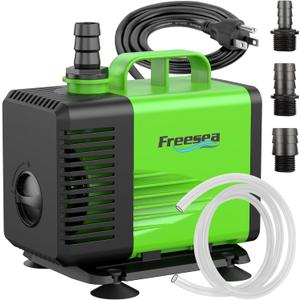 FREESEA Submersible Water Pump for Pond: 1350GPH 150W Fountain Pump with 6.6ft Tubing for Aquarium Fish Tank Waterfall Hydropoic