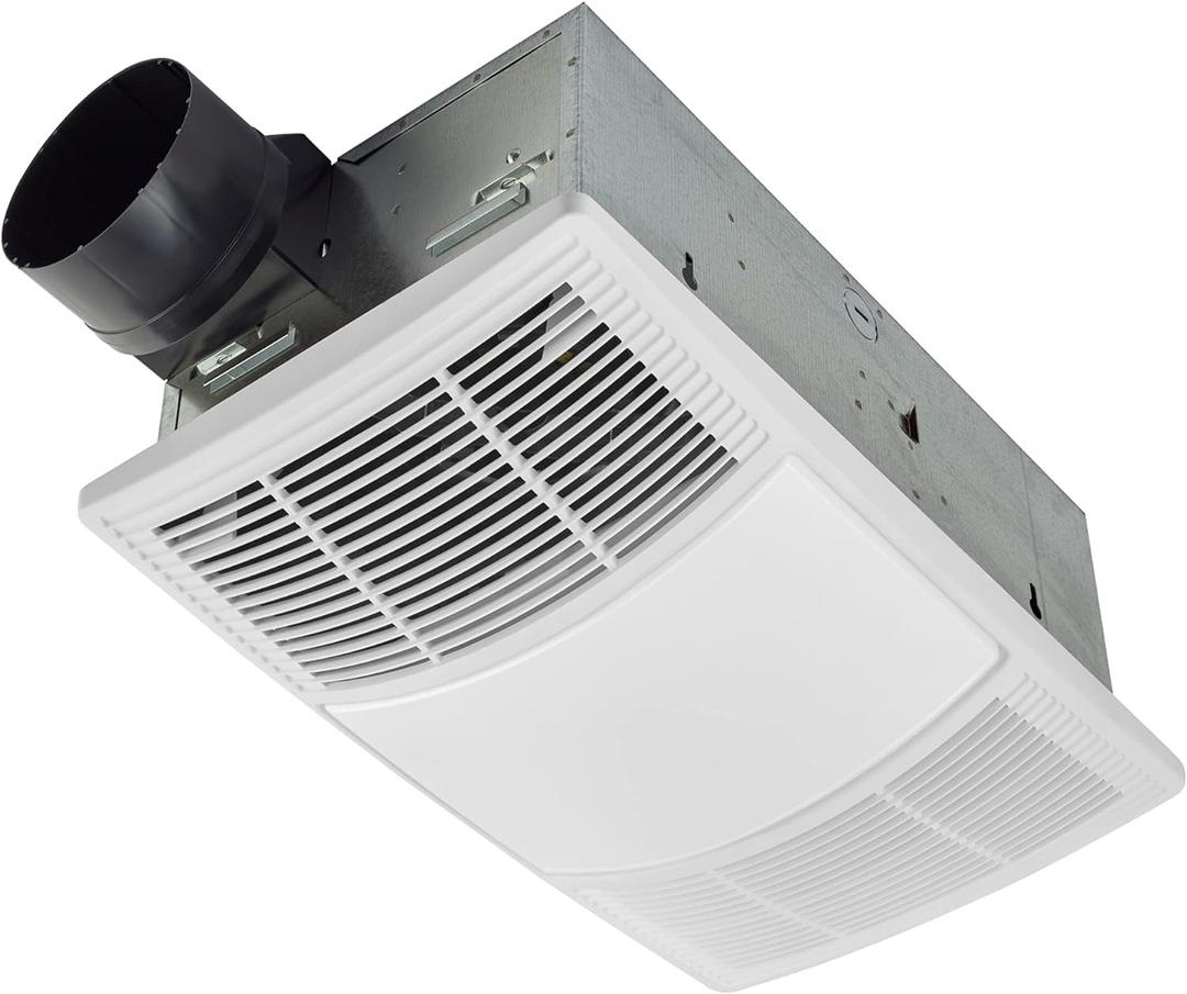 Broan-NuTone Non-Lit PowerHeat Bathroom Exhaust Fan and Heater, 80 CFM, 1.5 Sones, White