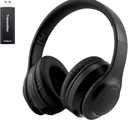 Black Wireless Headphones Bluetooth, Foldable Over Ear Headphone, Hi Fi Stereo Headphones Built in Mic for phone/TV/PC/MP4/Home/Office