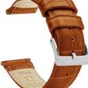 BARTON WATCH BANDS 12mm Toffee Brown - Alligator Grain - Quick Release Leather Watch Bands for Women