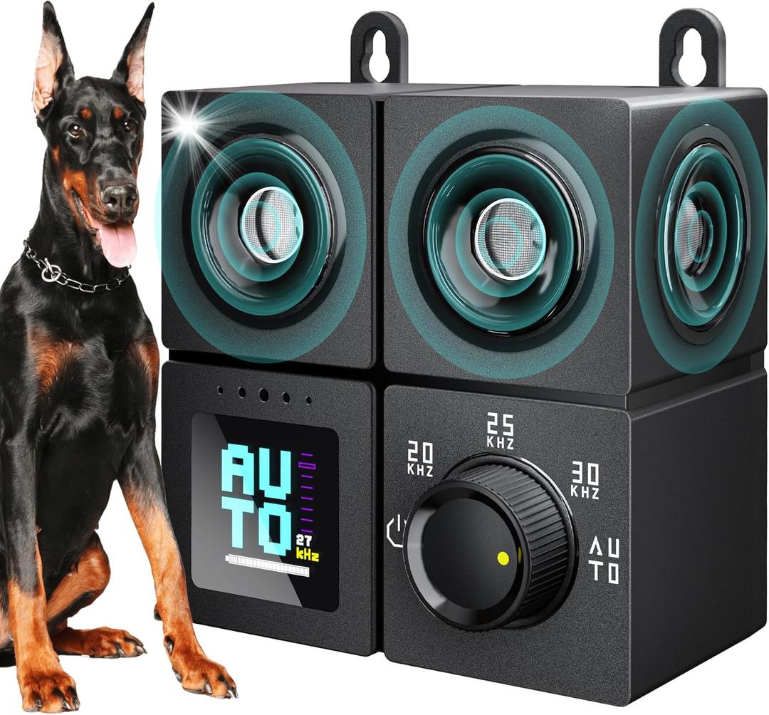 Anti Barking Device for Dogs, Ultrasonic Dog Bark Deterrent Devices with 4 Modes Up to 50ft (270), Dog Barking Deterrent Devices, Bark Box, Barking Control Devices for Dog Training in Outdoor/Indoor