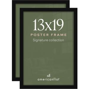 Americanflat 13x19 Picture Frame 2-Pack - Engineered Wood - Black