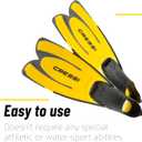 Cressi Adult Snorkeling Fins with Self-Adjustable Comfortable Full Foot Pocket | Perfect for Traveling | Agua: Made in Italy US Man 10/11 | US Lady 11/12 | EU 43/44