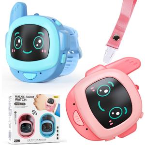 Walkie Talkie Kid's WatchesToys for Boys Girls Aged 3 to 12 Years Old for Outdoor Adventure, Camping,and Birthday Giftswith Wearable/Lanyard/Handheld 2 Pack3280 ft Talk Range