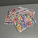 5 x 416pcs Letter Stickers, 8 Sheets 1 inch 2 inch Lowercase & Capital Self Adhesive Alphabet Stickers Waterproof Vinyl Letter Decals for Scrapbooking Mailbox Poster Crafts (Colorful)