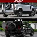4PCS Tire Mud Flaps Splash Guards for Landrover Defender 110, Vehicle Wheel Mudflaps Exterior Protector Accessories (Matte Black)
