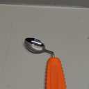 Adaptive Weighted Silverware Utensils Angled Spoon for Hand Tremors Parkinsons,Weighted Utensils with Non-Slip Easy Grip Handles for Independent Eating(Right Hand,Orange,Pack of 1)