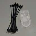 JuSoFU 15 PCS Multi Short USB Cables & TypeC-C Cables for Charging Stations Compatible/w iPhone16 &15, iPhone5-14/ iPads/iPad mini/iPad Pros/Samsung Moblies & Tablets/Pixel & Nexus/HTC/Sony(Black)