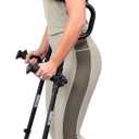 Ergobaum Dual(5' to 6'6'') Ergonomic Underarm Crutches (1 Pair) of Double-Function Shock Absorber Underarm Crutches with Arm Support (Black)