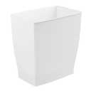iDesign,Plastic Spa Rectangular Trash, Waste Basket Garbage Can for Bathroom, Bedroom, Home Office, Dorm, College, 2.5 Gallon, White