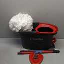 O-Cedar EasyWring Microfiber Spin Mop, Bucket Floor Cleaning System, Red, Gray, Standard