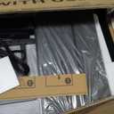 ODK 55 Inch Small L Shaped Computer Desk with Power Outlets, Corner Desk with PC Stand & Reversible Storage Shelves for Small Space Home Office Workstation, Modern Simple Writing Study Table, Black