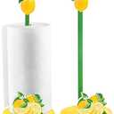 Weysat Lemon Paper Towel Roll Holder Countertop, Lemon Housewarming Gifts for Women, Freestanding Paper Towel Holder, Farmhouse Kitchen Accessories Home Decor, 3D Handmade Pattern, Weighted Base