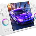 Upgraded XF40H Handheld Game Console, Retro Gaming Console Preloaded Classic Games with Multiple Emulators, 4.0 Inch 4K HD IPS Screen Open Source Linux System, Pocket Video Gaming (White-128G)