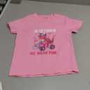 in October We Wear Pink Dino Trex Boys Toddler Breast Cancer T-Shirt 2T