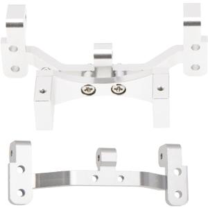 Metal Tie Rod Pull Rod Base Seat with Servo Bracket Fixed Mount Compatible with MN Model D90 D91 D96 D99 MN90 MN99S 1/12 RC Car (Silver)
