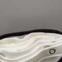 Furlinic 72x75 Waterproof No Hook Needed White Shower Curtain,Soft Polyester Fabric Bathroom Curtain with 10 Rustproof Split Grommet,Light Weighted & Washable, Hotel Style, Standard Size, White