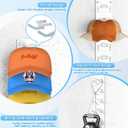 2 Pack Hat Organizer for Baseball Caps, Strong Adhesive Hat Rack for Wall, Multilayer Hat Storage Display Holder, Wall Mounted Hats Hooks Hold up to 18 Hats for Closet Door and Bedroom (White)