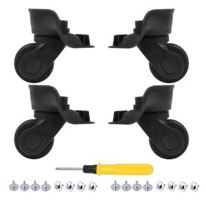 BQLZR Luggage Caster Left & Right Swivel Suitcase Wheel W041 Small w/Screws Pack of 4