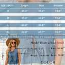 Women's Denim Vest Top Sleeveless V Neck Tie Front Jean Vest Summer 2025 Trendy Casual Waistcoat Y2K Peplum Tank Tops (XL)