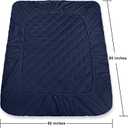 Utopia Bedding Quilted Fitted Mattress Pad, Queen Size, Elastic Fitted Mattress Topper Protector and Cover with Deep Pocket Stretches up to 16 Inches, Machine Washable (Navy)