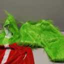 Kids Boys Christmas Cosplay Costume Hooded Santa Claus Tops Green Furry Monster Outfits (6-7 Years)