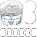 Mr. Pen- Loose Leaf Binder Ring Bulk, 1.5 Inch, 100 Pack, Silver, Metal Rings for Index Cards