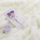 Ultra-Soft Faux Rabbit Fur Throw Blanket 50"x60", Cozy Fuzzy & Plush Blanket for Couch & Sofa Home Decor, Fluffy Thick Throw, A Warm Gift for Women, Cream/Beige