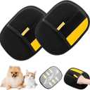 2pcs Pet Hair Removal Glove for Cats & Dogs, 2025 New Upgrade Efficient Grooming Gloves for Pet Hair, Cat Grooming Gloves for Hair Removal, Reusable Pet Hair Remover Glove