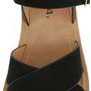Soda CHESTER ~ Women Flat Sandals Flatform Ankle Buckle Criss Cross Band Straps Sandals Shoes, 6.5
