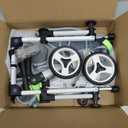 Adjustable Dog Wheelchair for Back Legs Mobility Support Lightweight Pet Wheelchair for Disabled Hind Legs Walking Stable Dog Cart for Pets, Pink (Small) (White XSLW for 17.6-33.1lb)