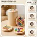 Wooden Montessori Toys for 1, 2,3 Year Old: 3 in 1 Fine Motor Skills, Learning Color Matching Sorting Sensory - Easter Basket Stuffer for Toddler Boy Girls - 18 Month