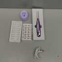 Sonic Dermaplaning Tool for Women, Rechargeable FaceDermaplane Razor with Sonic Edge Technology for FacialHair, Peach Fuzz & Exfoliation Removal, LED Light, 3 Speeds, 13 Refill Blades(Purple)