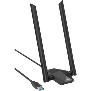 BrosTrend AX1800 USB WiFi 6 Linux Compatible Linux WiFi Adapter for PC & Raspberry Pi 2+, Supports Ubuntu, Mint, Debian, Kubuntu, Mate, Zorin, Windows 11/10 etc, 2X Long Range Wi-Fi Antennas Dual Band