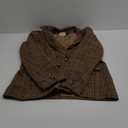 ebossy Women's Notch Lapel 2 Button Boyfriend Blazer Suit Houndstooth Plaid Jacket Coat (XX-Large, X-brown)