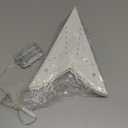 Hiboom 2 Pack Paper Star Lantern 24 Inch, 8 Mode 50 LEDs Firework Fairy String Lights, Seven Pointed Light up Hollow Out Star Hanging Decoration for Indoor Outdoor Room Wedding Christmas Party