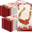 Fancy Land Horse Racing Napkins 100 Pcs Derby Horse Disposable Paper Napkins Party Supplies