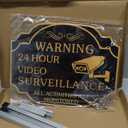 No Trespassing - This Property Has Video Surveillance Sign（2 Pack）,11" X 8" X 0.04" Metal Sign & 28" Metal Stakes,-Reflective Aluminum,Fade Resistant and Weather Resistant.