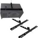 338 Heavy Duty Speaker Mounts - Drop Ceiling Mounts Support up to 110lbs, Swivel, PA Speaker Mount for Large Speakers (2 Packs, Black)