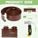 FoldTier 6 Inch Tall 66 ft Length No Dig Landscape Plastic Edging Kit with Hammer Spikes Plastic Garden Flower Bed Edging Landscape Edging Border for Gardens Border Lawn Grass Yard (Brown)