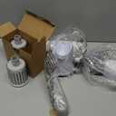 Geedel Rotary Cheese Grater, Kitchen Mandoline Vegetable Slicer with 3 Interchangeable Blades, Easy to Clean Rotary Grater Slicer for Fruit, Vegetables, Nuts (White)