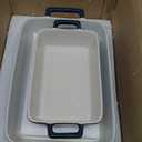 KOOV Bakeware Set, Ceramic Baking Dish, Rectangular Baking Pans Set, Casserole Dish for Cooking, Cake Dinner, Kitchen, Wrapping Upgrade, 2-Piece (Gradient Blue)