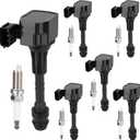UF349 Set of 6 Ignition Coil Pack and Iridium Spark Plug Compatible with 2001-2009 Nissan Infiniti Maxima Murano Altima Pathfinder Quest Xterra Pathfinder Frontier I35 QX4 3.5L 4.0L V6 Replace#C1406