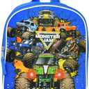 Fast Forward Monster Jam 10 Inch Small Mini Backpack for Boys, Lightweight Toddler Backpack for School, Travel & Preschool