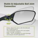 Adjustable Handlebar Bike Mirrors, Left & Right Bicycle Mirror Set,Universal Bike Mirrors,HD Shatterproof Mirror, 360 Rotatable, Compatible with MTB, E-bikes, Bicycle,Scooter(1 Pair)