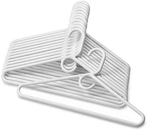 Plastic Hangers HD Heavy Duty, 16 Pcs. White Color, Made in USA, 3/8 Thickness, Durable, Tubular, Lightweight, for Clothes, Coat, Pants, Shirts, Dress, TINEFF, Free and Quick delivery. from USA