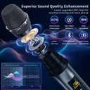 HWWR Karaoke Microphone Wireless Mic, Universal Professional UHF Dynamic Mic System with Receiver, Handheld Cordless Microphones for Singing,Wedding, DJ, Party, Speech, Church, Plug and Play