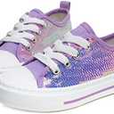 ToandonToddler Kids Sneakers Sparkle Fashion Glitter Sequins Canvas Shoes Size 1